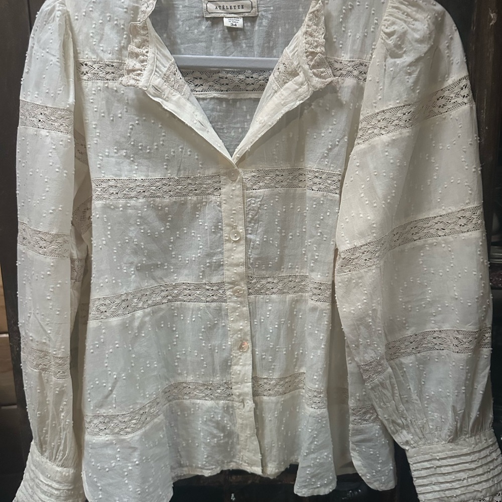 Studio Atelette Victorian Style Blouse- Small - Picture 3 of 5